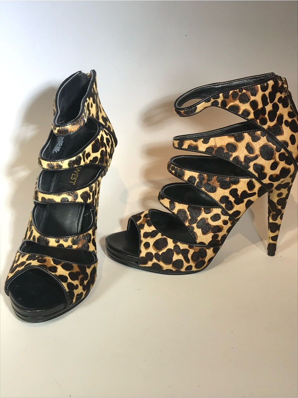 Nine West Leopard Hair/Leather Stiletto Heels - 7M - NEW